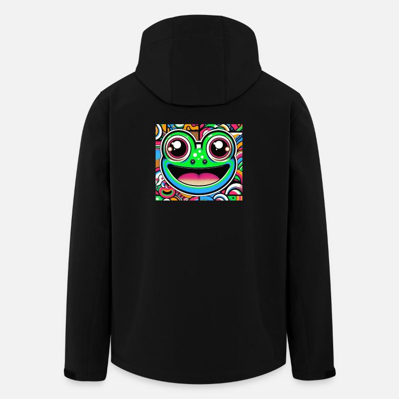Frog Pop Art - Men’s Recycled Softshell Jacket by Stanley/Stella - black