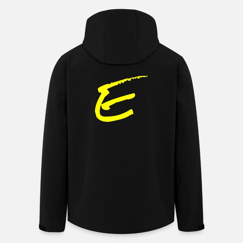 Buchstabe E - Recycelte Männer Softshell-Jacke von Stanley/Stella - Schwarz