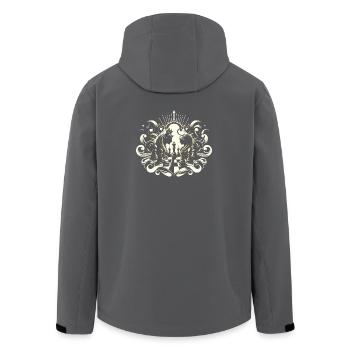 Paire d’échecs dorée - Veste softshell homme en polyester recyclé Stanley/Stella - noir - Dos - AI Model Male 185 light (185cm)