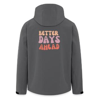 Bessere Tage bevorstehen - Recycelte Männer Softshell-Jacke von Stanley/Stella - Schwarz - Hinten - AI Model Male 185 light (185cm)