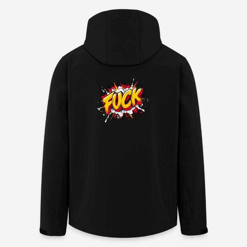 BoomFuuuuuu - Recycelte Männer Softshell-Jacke von Stanley/Stella - Schwarz