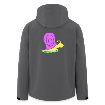 Schneckenhaus Schnecke bunt Süß Silhouette cool - Recycelte Männer Softshell-Jacke von Stanley/Stella - Anthrazit - Hinten - AI Model Male 185 light (185cm)