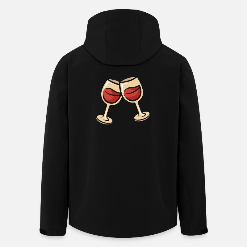 Zwei Weingläser zum Anstoßen - Recycelte Männer Softshell-Jacke von Stanley/Stella - Schwarz