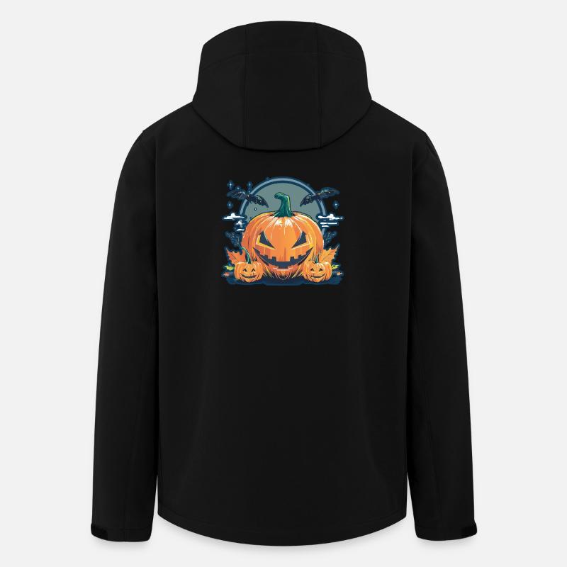Haunted Pumpkin Trio – Spooky Halloween Vibes - Men’s Recycled Softshell Jacket by Stanley/Stella - black
