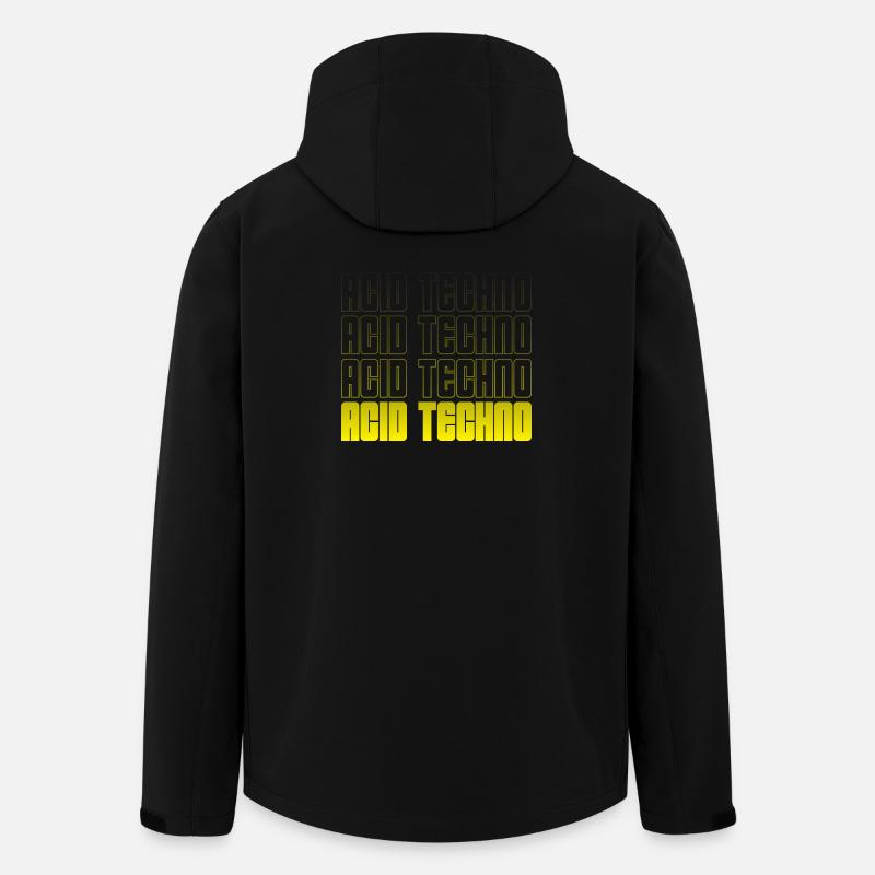 Acid Techno Répétition Dégradé - Veste softshell homme en polyester recyclé Stanley/Stella - noir
