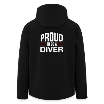 Proud Diver - Recycelte Männer Softshell-Jacke von Stanley/Stella - Schwarz - Hinten - AI Model Male 185 light (185cm)