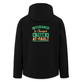Insurance Agent Cheaper Than At-Fault - Men’s Recycled Softshell Jacket by Stanley/Stella - black - Back - AI Model Male 185 light (185cm)