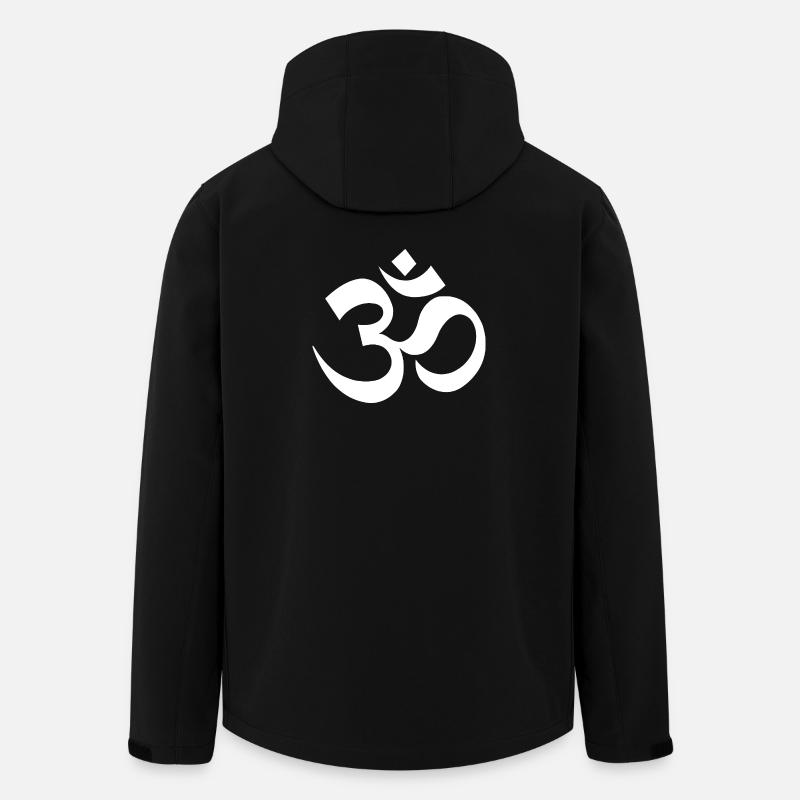 Om Symbol Zen Druck - Recycelte Männer Softshell-Jacke von Stanley/Stella - Schwarz
