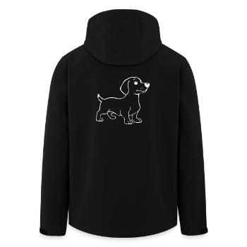 Chien Blanc Blanc Chiens T-shirt Cadeau - Veste softshell homme en polyester recyclé Stanley/Stella - noir - Dos - AI Model Male 185 light (185cm)