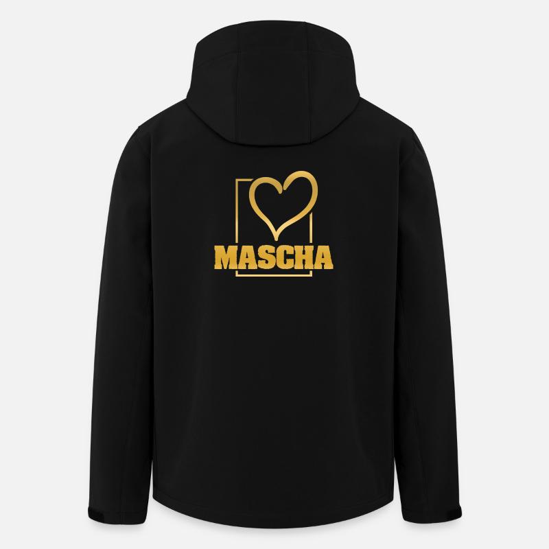 Masha as a heart - Men’s Recycled Softshell Jacket by Stanley/Stella - black