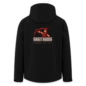 Schütze - Recycelte Männer Softshell-Jacke von Stanley/Stella - Schwarz - Hinten - AI Model Male 185 light (185cm)