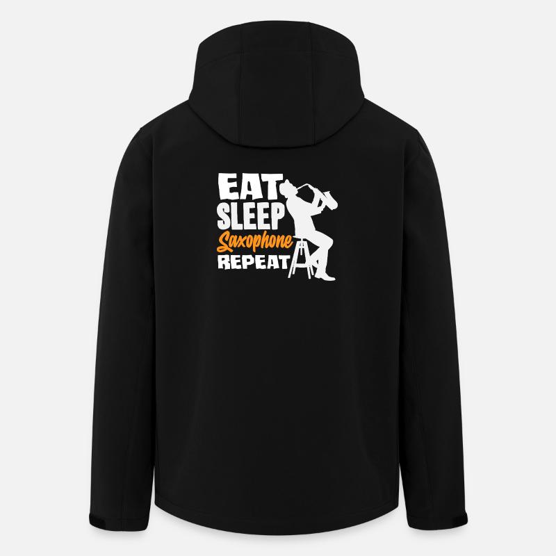 Eat Sleep Saxophone Repeat Saxophonist - Recycelte Männer Softshell-Jacke von Stanley/Stella - Schwarz