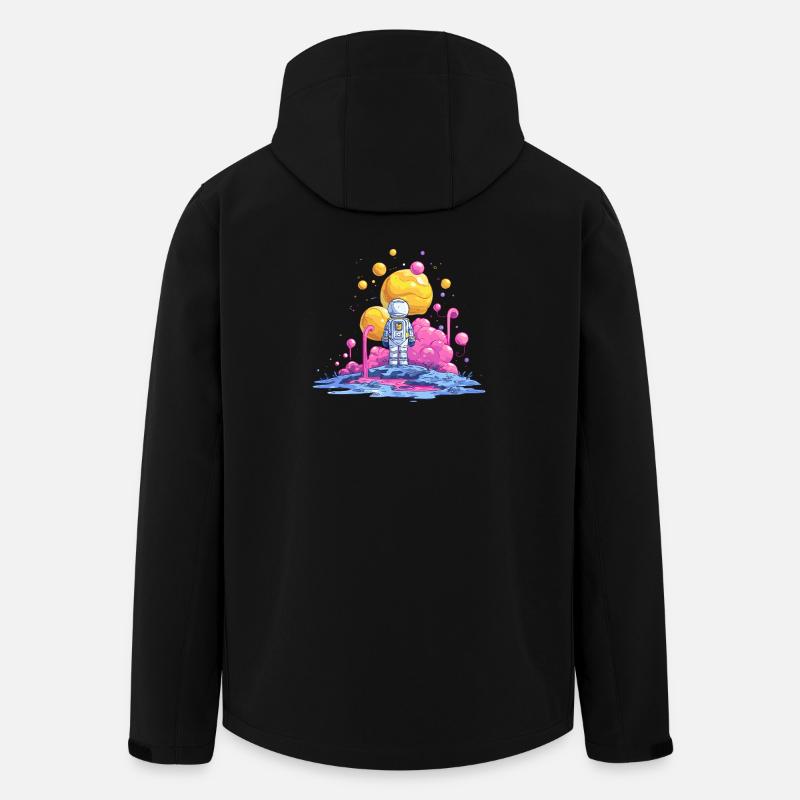 Astronaut auf Farbplanet - Recycelte Männer Softshell-Jacke von Stanley/Stella - Schwarz