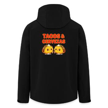 Süße Tacos & Cervezas Happy Mexican Food - Recycelte Männer Softshell-Jacke von Stanley/Stella - Schwarz - Hinten - AI Model Male 185 light (185cm)