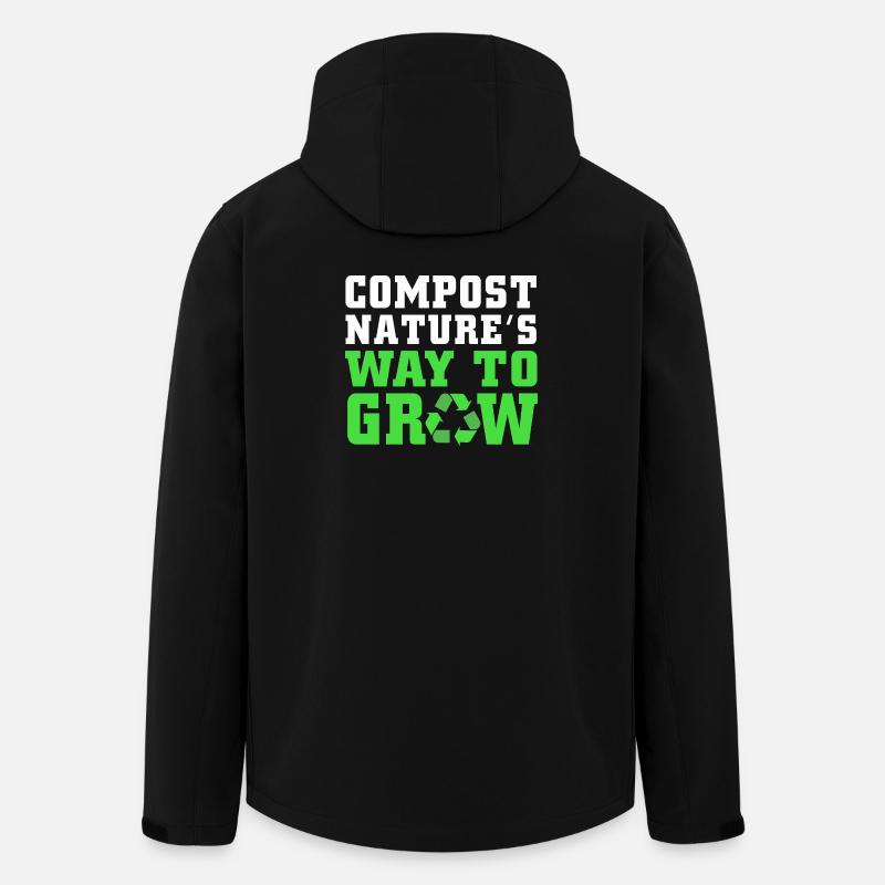 Cadeau de vers de compost - Veste softshell homme en polyester recyclé Stanley/Stella - noir