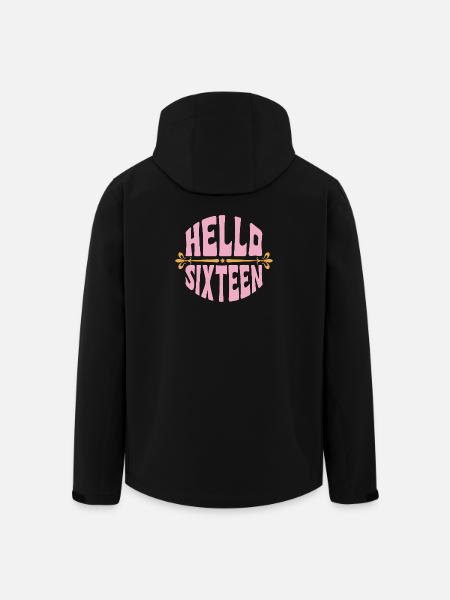 Bonjour Seize Or Rose - Veste softshell homme en polyester recyclé Stanley/Stella - noir