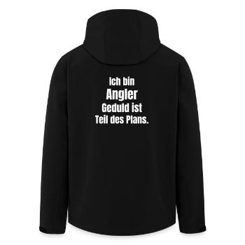La patience des pêcheurs fait partie du plan - Veste softshell homme en polyester recyclé Stanley/Stella - noir - Dos - AI Model Male 185 light (185cm)