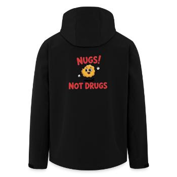 Nugs, nicht Drogen – Lustiges T-Shirt - Recycelte Männer Softshell-Jacke von Stanley/Stella - Schwarz - Hinten - AI Model Male 185 light (185cm)