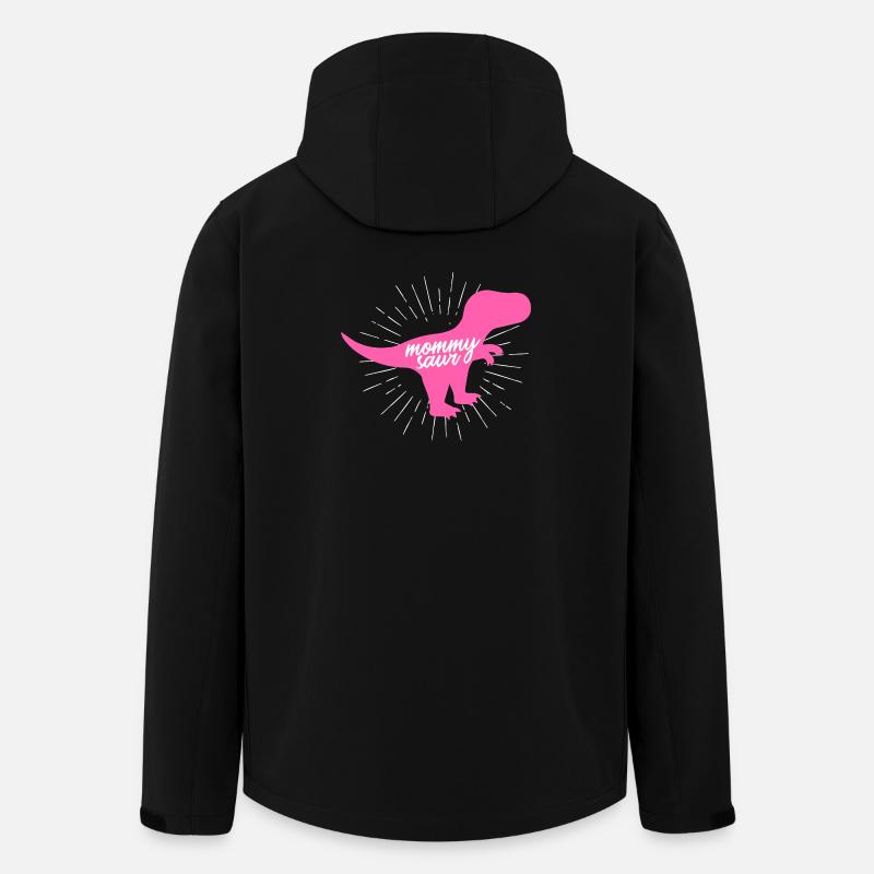 Mommysaur T-Rex Mom Dinosaur Silhouette - Men’s Recycled Softshell Jacket by Stanley/Stella - black
