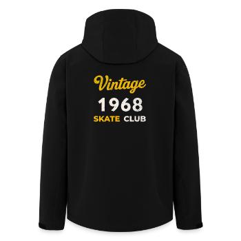Vintage 1968 Skate Club Retro Geburtsjahr Geschenk - Recycelte Männer Softshell-Jacke von Stanley/Stella - Schwarz - Hinten - AI Model Male 185 light (185cm)