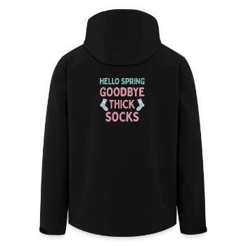 Bonjour Printemps, adieu chaussettes épaisses - Veste softshell homme en polyester recyclé Stanley/Stella - noir - Dos - AI Model Male 185 light (185cm)