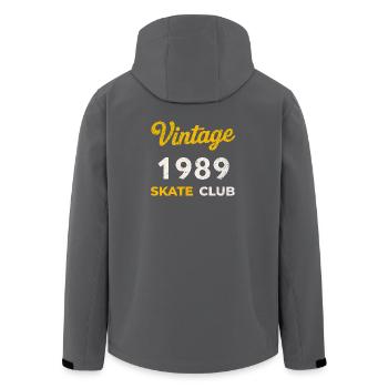 Vintage 1989 Skate Club Retro Geburtsjahr Geschenk - Recycelte Männer Softshell-Jacke von Stanley/Stella - Schwarz - Hinten - AI Model Male 185 light (185cm)