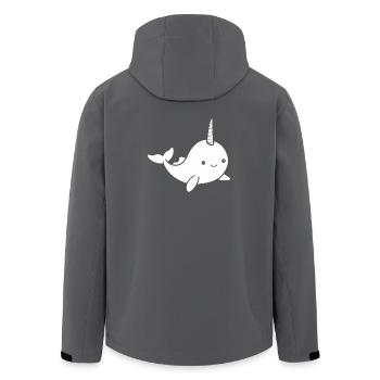 Narwal - Recycelte Männer Softshell-Jacke von Stanley/Stella - Anthrazit - Hinten - AI Model Male 185 light (185cm)