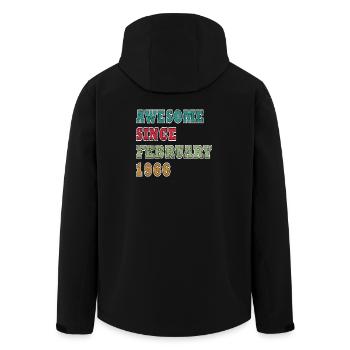 Février 1966 - Février 1966 Don - Veste softshell homme en polyester recyclé Stanley/Stella - noir - Dos - AI Model Male 185 light (185cm)