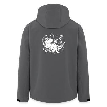 Détente au hamac de capy - Veste softshell homme en polyester recyclé Stanley/Stella - charbon - Dos - AI Model Male 185 light (185cm)