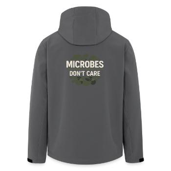 Mikrobiologie - Recycelte Männer Softshell-Jacke von Stanley/Stella - Anthrazit - Hinten - AI Model Male 185 light (185cm)