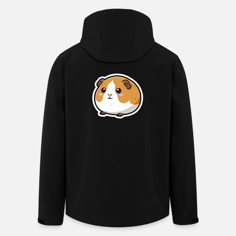 Autocollant tête de cochon d’Inde - Veste softshell homme en polyester recyclé Stanley/Stella - noir
