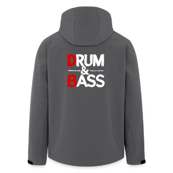 Drum & Bass / Rum & Ass Distressed - Men’s Recycled Softshell Jacket by Stanley/Stella - anthracite - Back - AI Model Male 185 light (185cm)