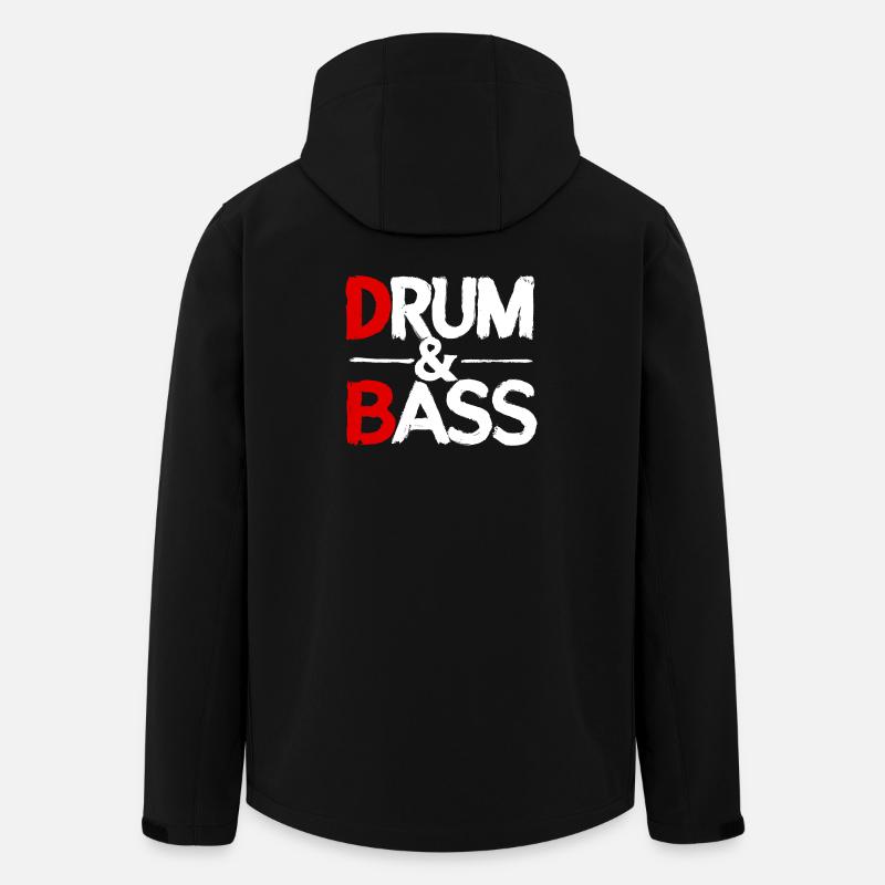 Drum & Bass / Rum & Ass Distressed - Veste softshell homme en polyester recyclé Stanley/Stella - noir
