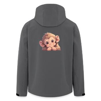 Macaque Macaque - Men’s Recycled Softshell Jacket by Stanley/Stella - anthracite - Back - AI Model Male 185 light (185cm)