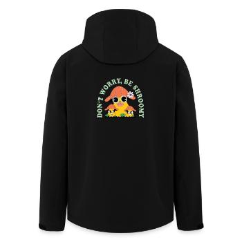 Ne t’inquiète pas, sois champignon – Sweet Mushroom Saying - Veste softshell homme en polyester recyclé Stanley/Stella - noir - Dos - AI Model Male 185 light (185cm)