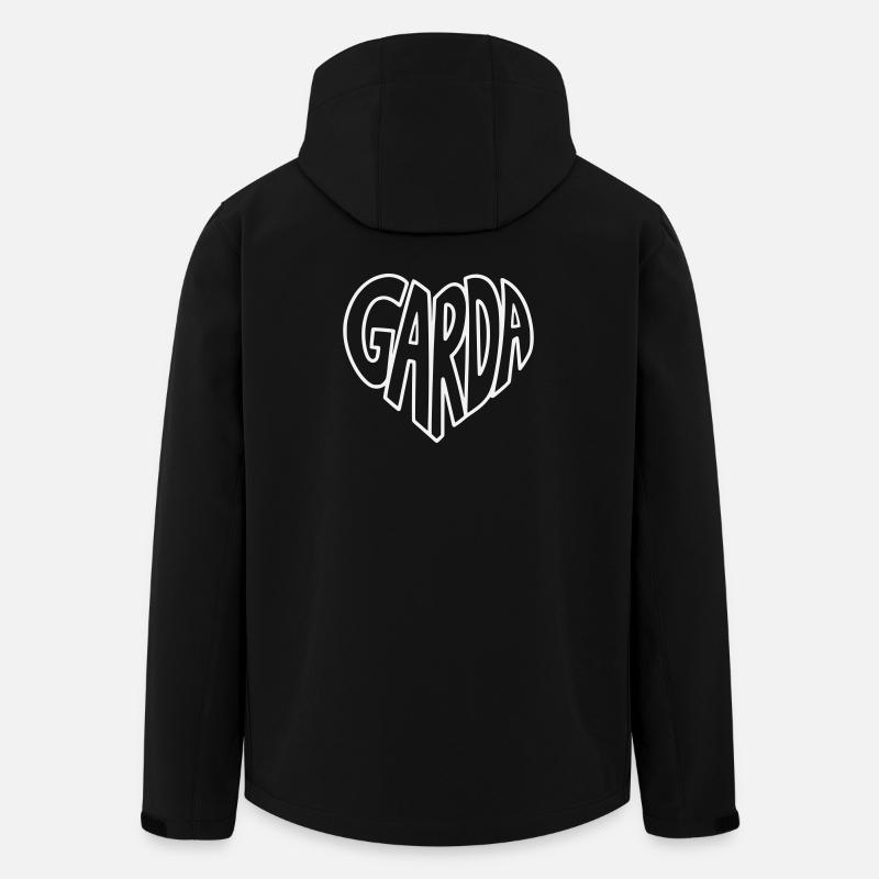 Garda Heart Font Logo - Men’s Recycled Softshell Jacket by Stanley/Stella - black