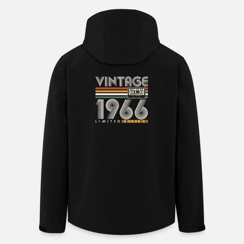 1966 Vintage Vintage Retro fødselsdagsgave - Stanley/Stella herre softshelljakke i genanvendt polyester - sort