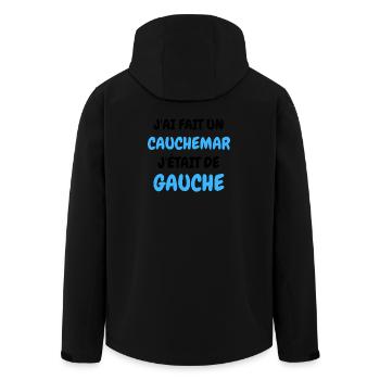 J'AI fait un Caumar J'était De Gauche - Veste softshell homme en polyester recyclé Stanley/Stella - noir - Dos - AI Model Male 185 light (185cm)