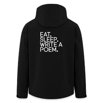 Mange, dors, écris un poème - Veste softshell homme en polyester recyclé Stanley/Stella - noir - Dos - AI Model Male 185 light (185cm)