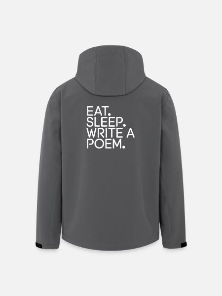 Eat Sleep Write a Poem - Men’s Recycled Softshell Jacket by Stanley/Stella - black