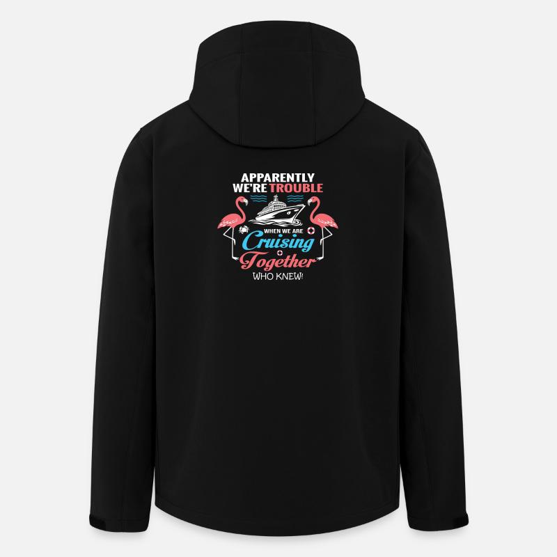 Cruising Together Flamingos Spaß - Recycelte Männer Softshell-Jacke von Stanley/Stella - Schwarz
