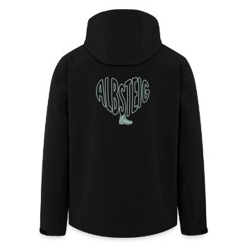 Cœur Albsteig avec des bottes de randonnée - Veste softshell homme en polyester recyclé Stanley/Stella - noir - Dos - AI Model Male 185 light (185cm)