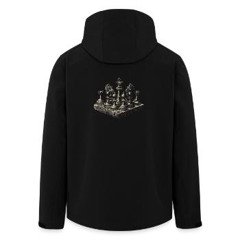 Vintage Schach Design für Schachliebhaber Klassisc - Recycelte Männer Softshell-Jacke von Stanley/Stella - Schwarz - Hinten - AI Model Male 185 light (185cm)