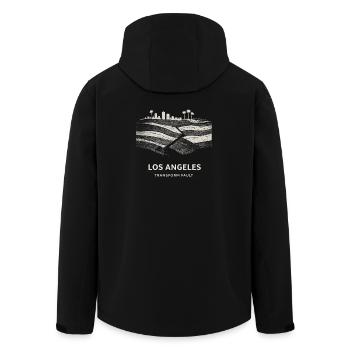Los Angeles Geology City San Andreas Fault - Men’s Recycled Softshell Jacket by Stanley/Stella - black - Back - AI Model Male 185 light (185cm)