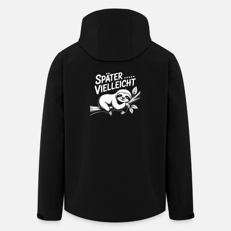 Lustiges Faultier - später vielleicht - Recycelte Männer Softshell-Jacke von Stanley/Stella - Schwarz