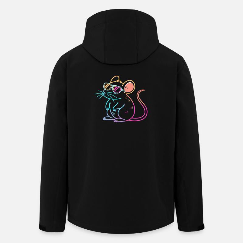 Regenbogenratten-Neonbrille - Recycelte Männer Softshell-Jacke von Stanley/Stella - Schwarz
