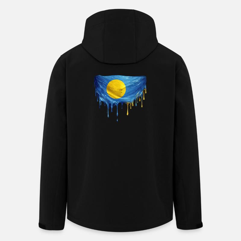 Palau tropfende Flagge - Recycelte Männer Softshell-Jacke von Stanley/Stella - Schwarz