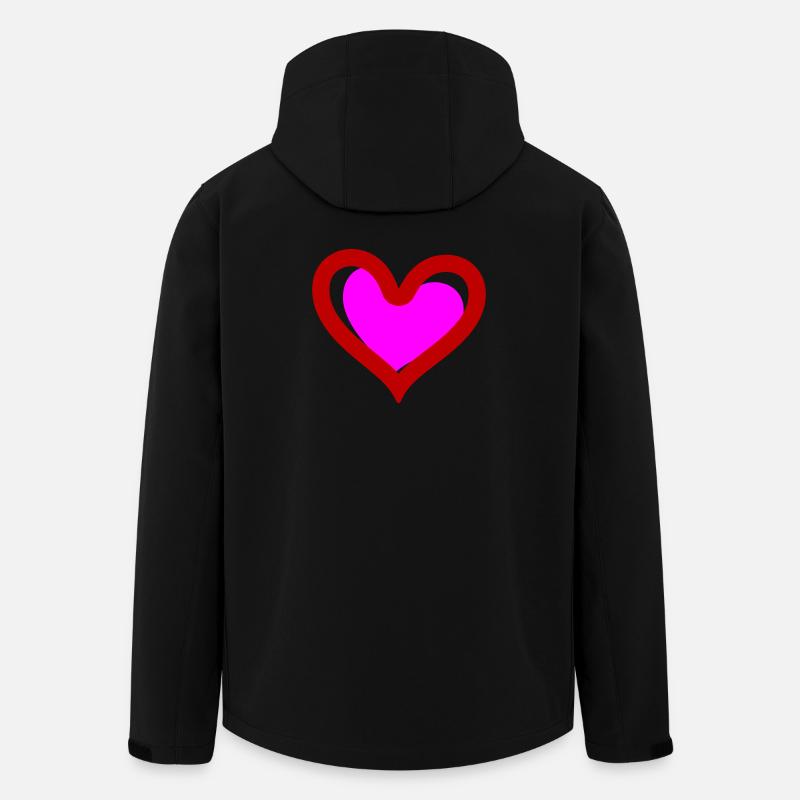 Herz Symbol Liebe - Recycelte Männer Softshell-Jacke von Stanley/Stella - Schwarz