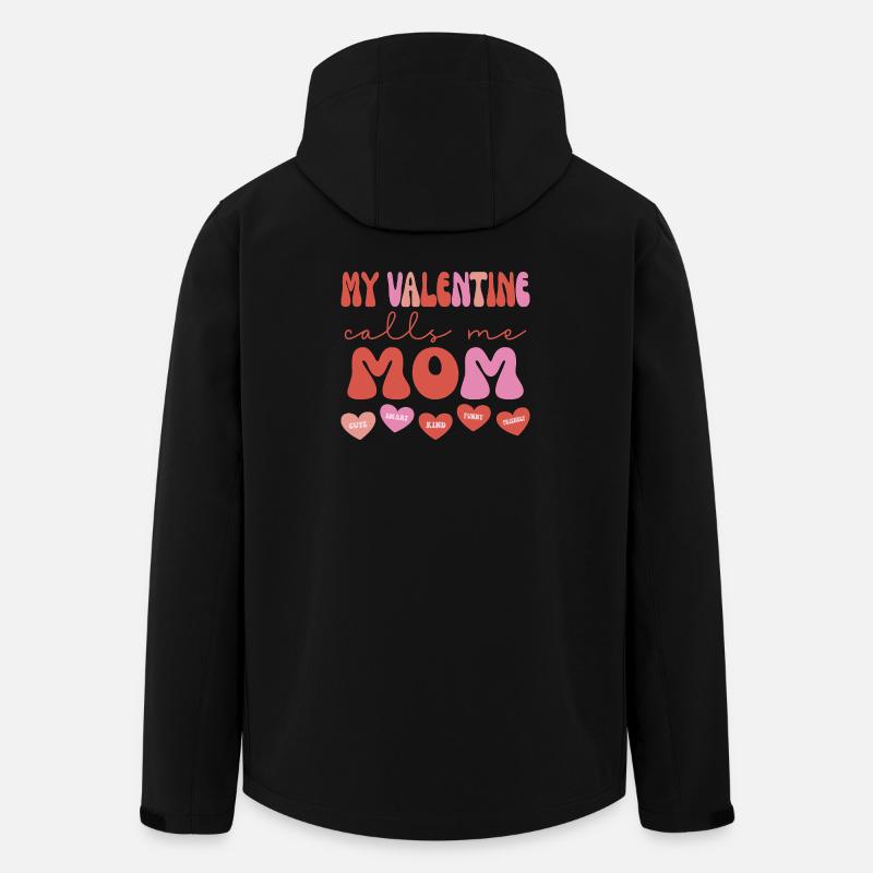 Ma Valentine m’appelle maman - Veste softshell homme en polyester recyclé Stanley/Stella - noir