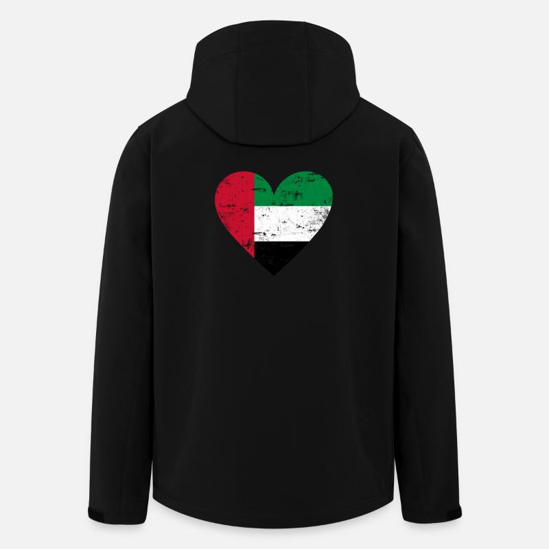Cœur des Émirats arabes unis - Veste softshell homme en polyester recyclé Stanley/Stella - noir